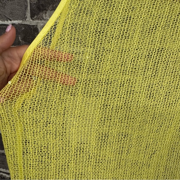 White Fox Boutique Over Him Mini Dress lemon yellow swimsuit cover up - Picture 5 of 10